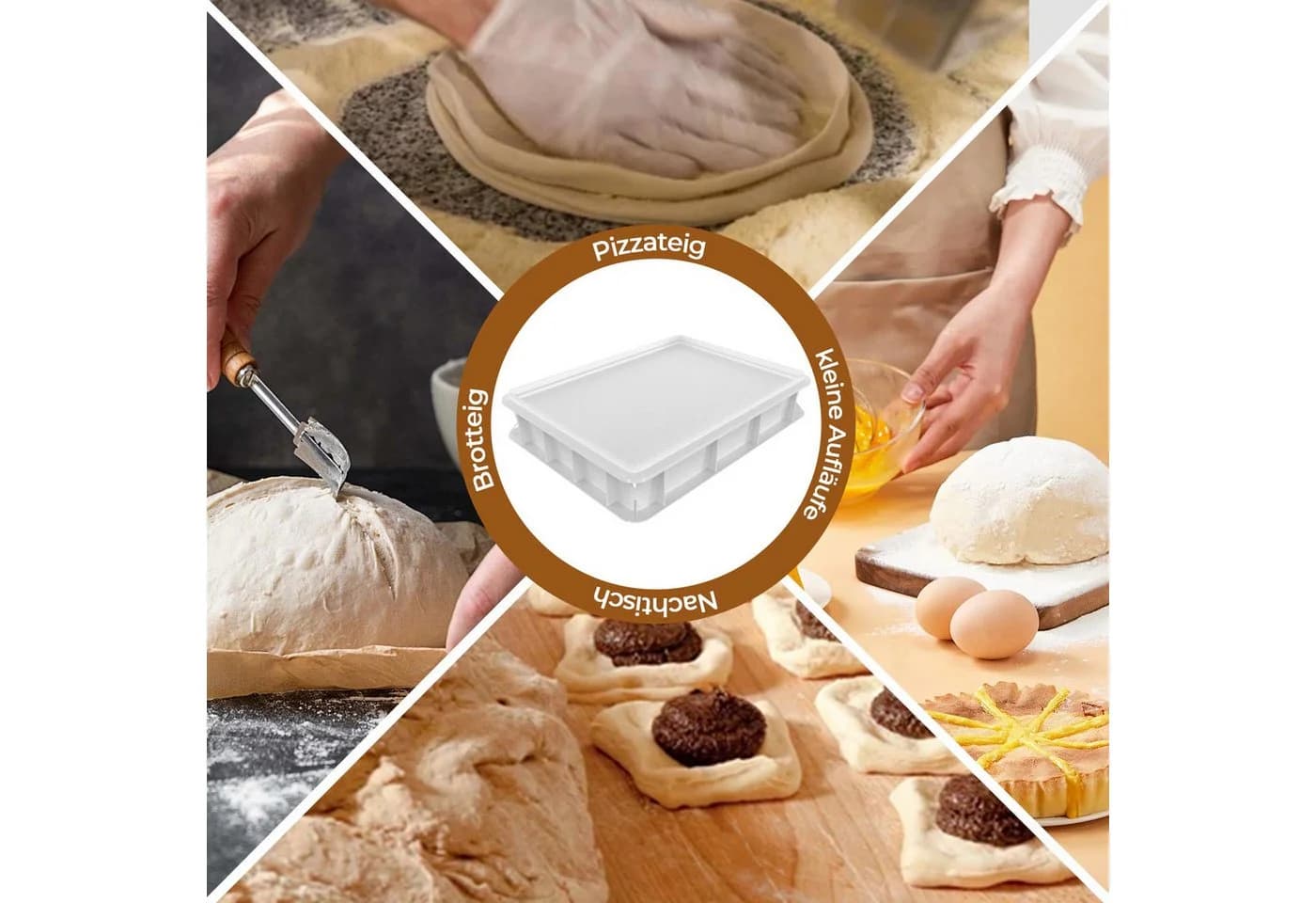 GLIESE Pizzaballenbox 30x40x7,5 cm für 6 Teiglinge - Bild 5