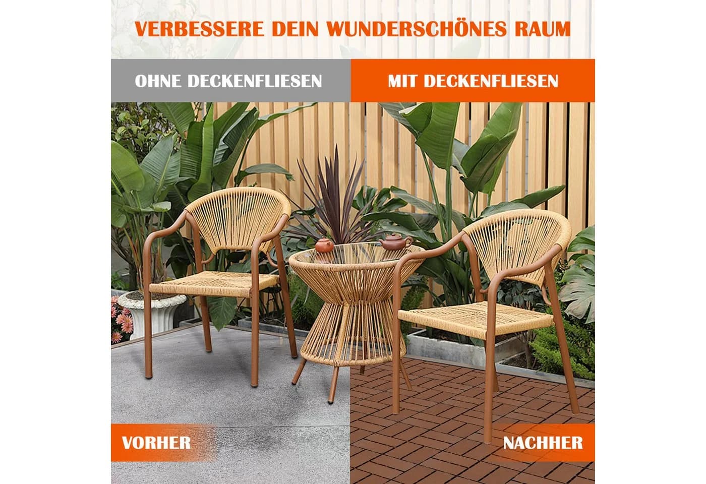 GLIESE Terrassendielen Braun Kunststoff 44 Stk. - Bild 5