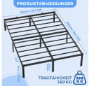 GLIESE Metallbett 140x200 cm Schwarz Stahl Bild 1