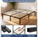 GLIESE Bettgestell Lattenrostbett Schwarz mit Holzlattenrost Bild 4