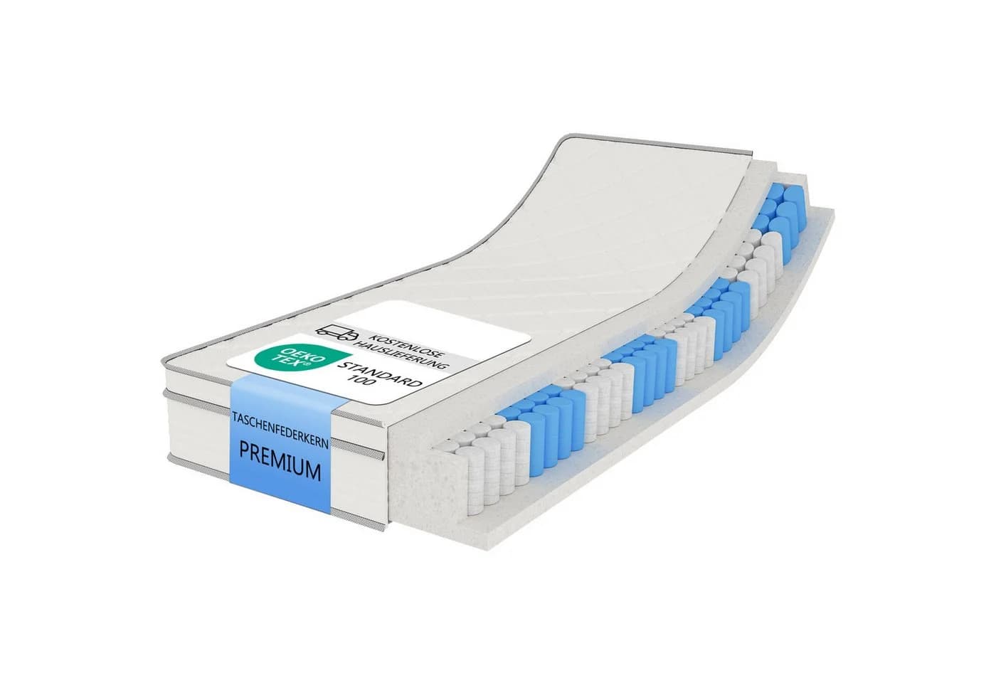 GLIESE Taschenfederkernmatratze H4 Gel-Memory-Schaum 25cm - Bild 2