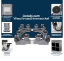 GLIESE Waschmaschinenuntergestell Edelstahl verstellbar mit Rollen Bild 4