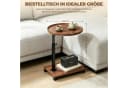 PFCTART Höhenverstellbarer Beistelltisch C-Design Braun Bild 1