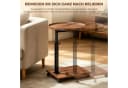 PFCTART Höhenverstellbarer Beistelltisch C-Design Braun Bild 3