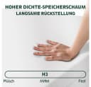 PFCTART Komfortschaummatratze 140x200 H3 Weiß 7 Zonen Bild 3