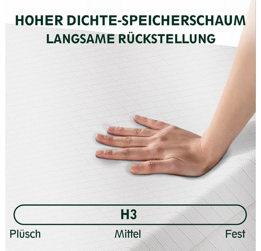 PFCTART Komfortschaummatratze 140x200 H3 Weiß 7 Zonen - Bild 3