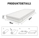 PFCTART Metallbett mit Taschenfederkernmatratze und Lattenrost Schwarz Bild 3