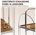 YMQHBS Klappbarer Küchenwagen mit Hartglasböden und Bremsen Bild 4