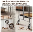 YMQHBS Klappbarer Küchenwagen mit Hartglasböden und Bremsen Bild 5