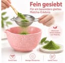 GLIESE Matcha-Set 8-teilig Keramik Bambus Besen Schale rosa Bild 4