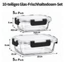 GLIESE Frischhaltedosen-Set Glas 10-tlg. mit Deckel Bild 1