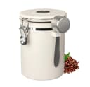 GLIESE POWER Kaffeedose luftdicht 1,8L Edelstahl Weiß mit CO2-Ventil Bild 2