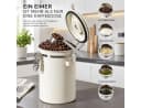 GLIESE POWER Kaffeedose luftdicht 1,8L Edelstahl Weiß mit CO2-Ventil Bild 3