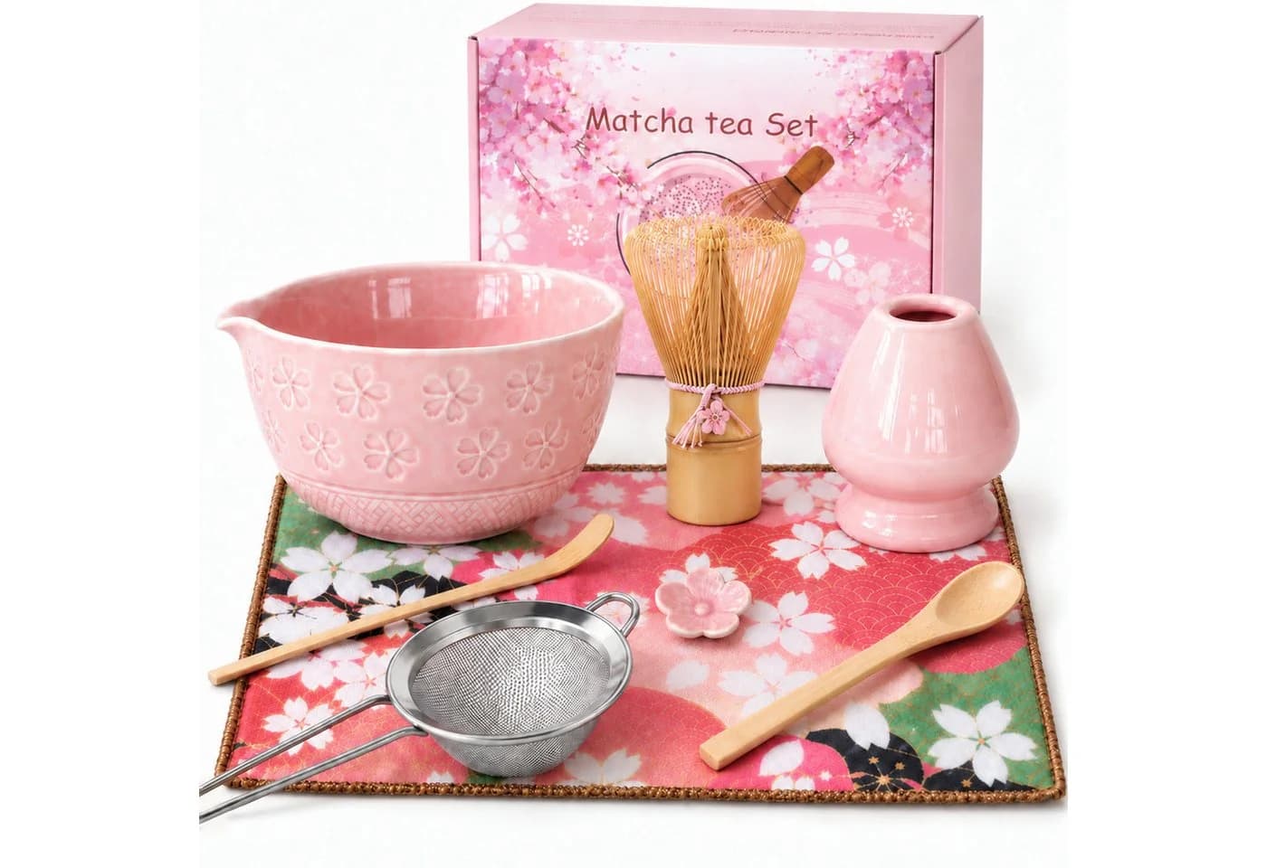 PFCTART Matcha Set 8-teilig mit Keramikschale, Bambusbesen & Zubehör - Bild 2