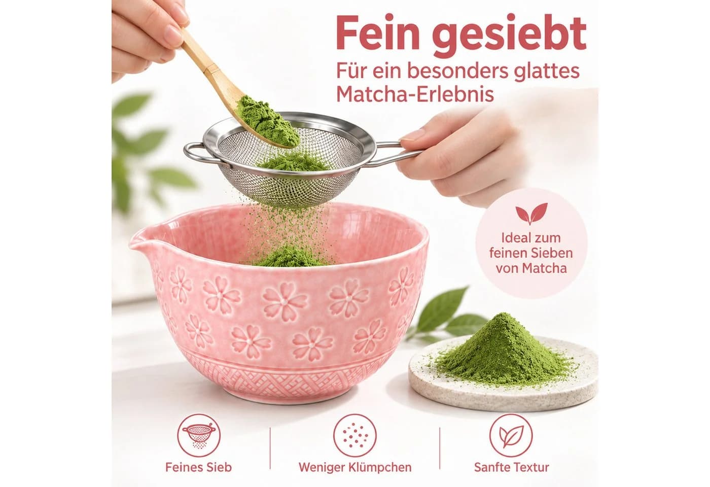 PFCTART Matcha Set 8-teilig mit Keramikschale, Bambusbesen & Zubehör - Bild 4