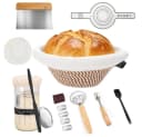 GLIESE POWER Gärkorb-Set 13-teilig Rattan oval mit Leinen-Einlage Bild 2