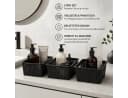GLIESE POWER Aufbewahrungsbox 3er Set Schwarz mit Deckel Stapelbar Bild 5