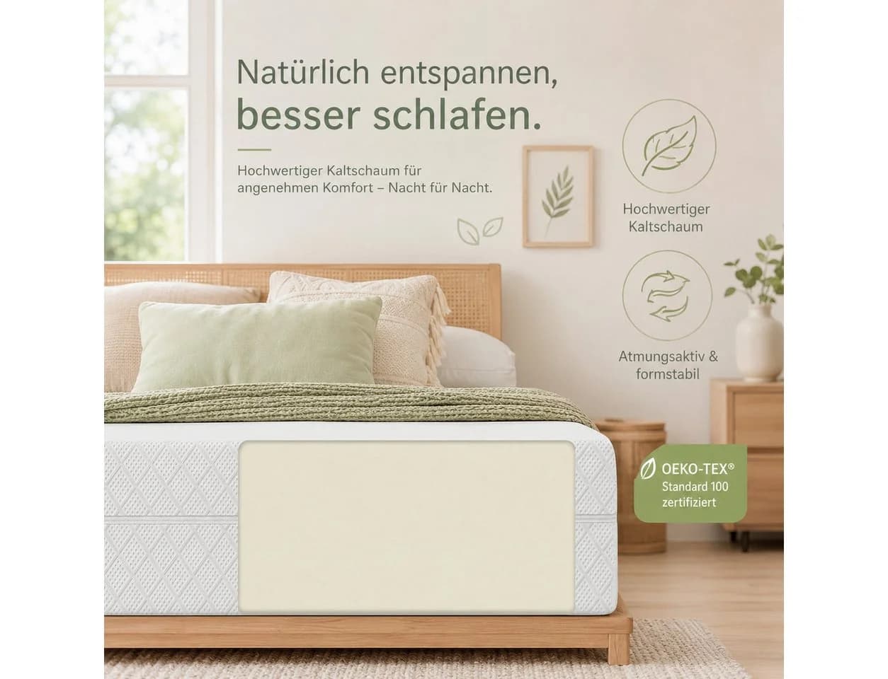 GLIESE POWER Hybridschaum-Matratze 7-Zonen Weiß H3 - Bild 4