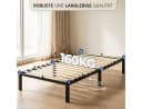 GLIESE POWER Einzelbett Bettgestell Schwarz Metall mit Holzlatten Bild 5