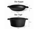 GLIESE POWER Brotbackform 26 cm Gusseisen 2-in-1 Topf & Deckel Bild 3