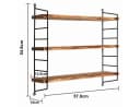 GLIESE POWER Wandregal 3-stufig Massivholz & Metall Bild 5
