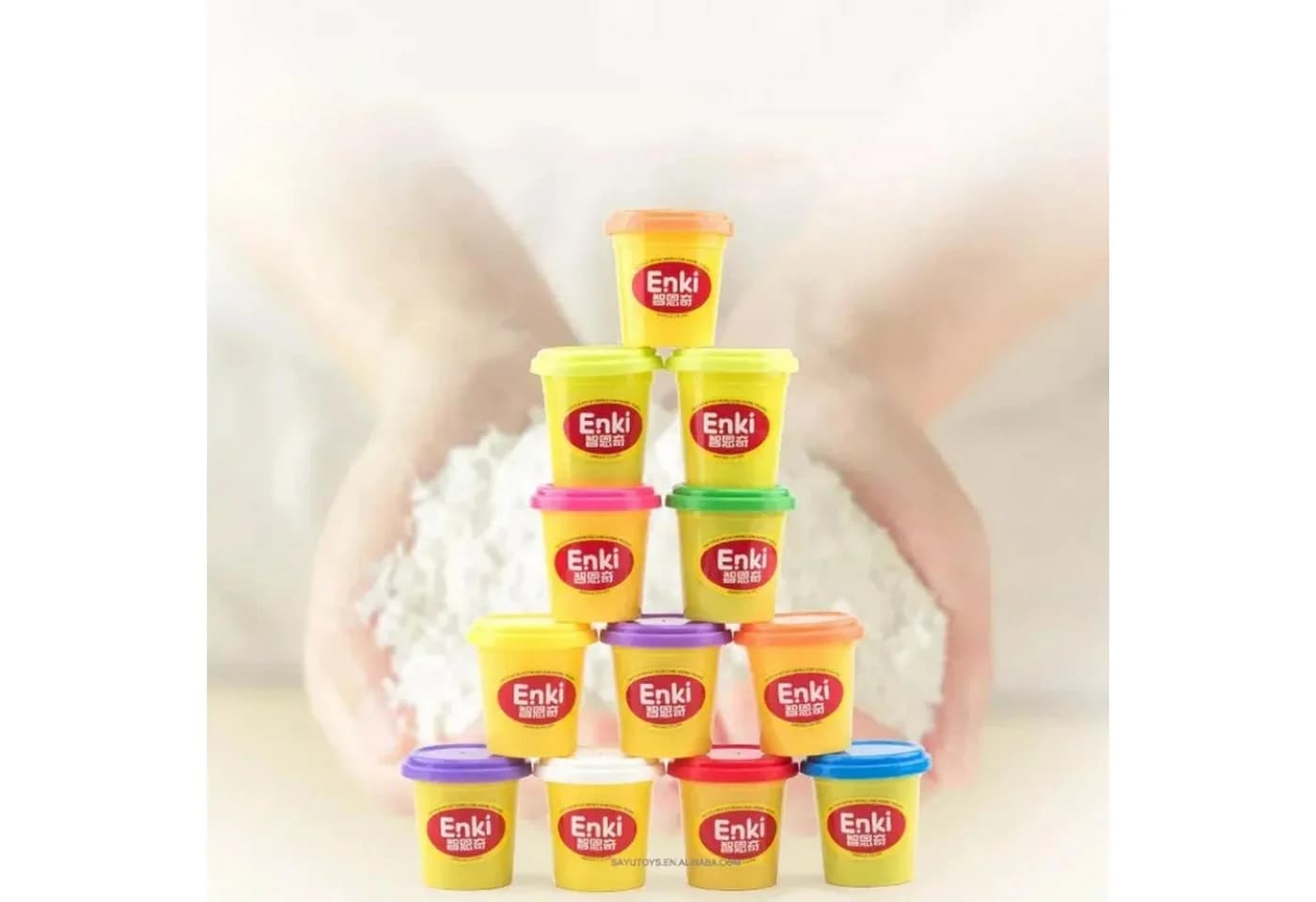 Realb2b Knete Kreatives Dessert-Spielzeug mit Eismaschine & Modelliermasse Bunt - Bild 4