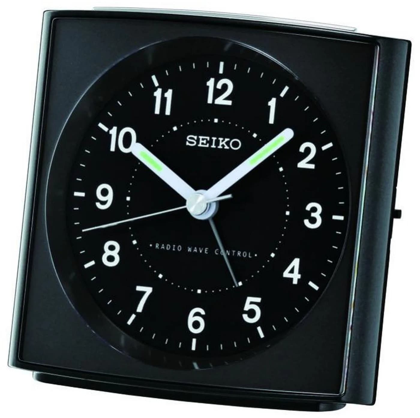 Seiko Funkwecker QHR022K Schwarz Leuchtzeiger Beleuchtung