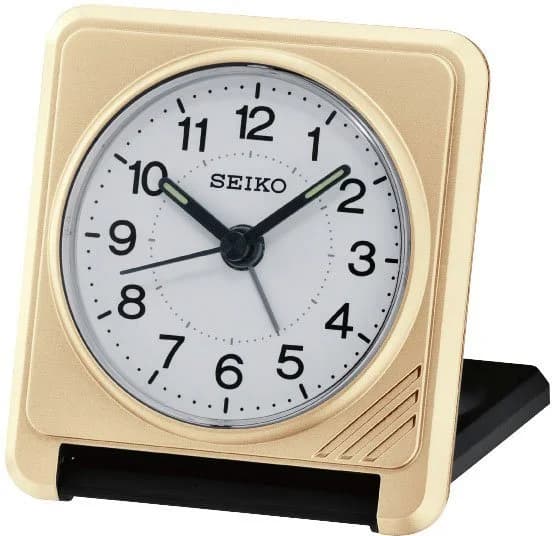 SEIKO Reisewecker QHT015G Gold Piepalarm inkl. Batterie