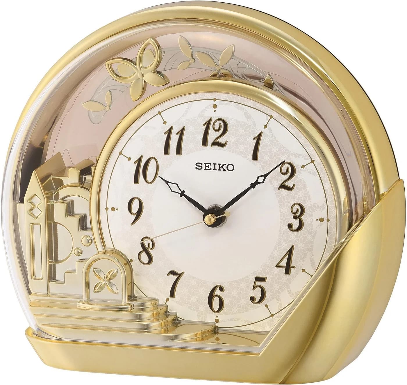 Seiko Pendeltischuhr QXN232G Quarzuhr Goldfarben Pendeltischuhr