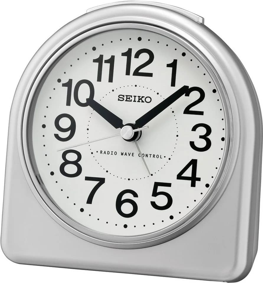 Seiko Funkwecker QHR204S Silber Analog mit Schlummerfunktion
