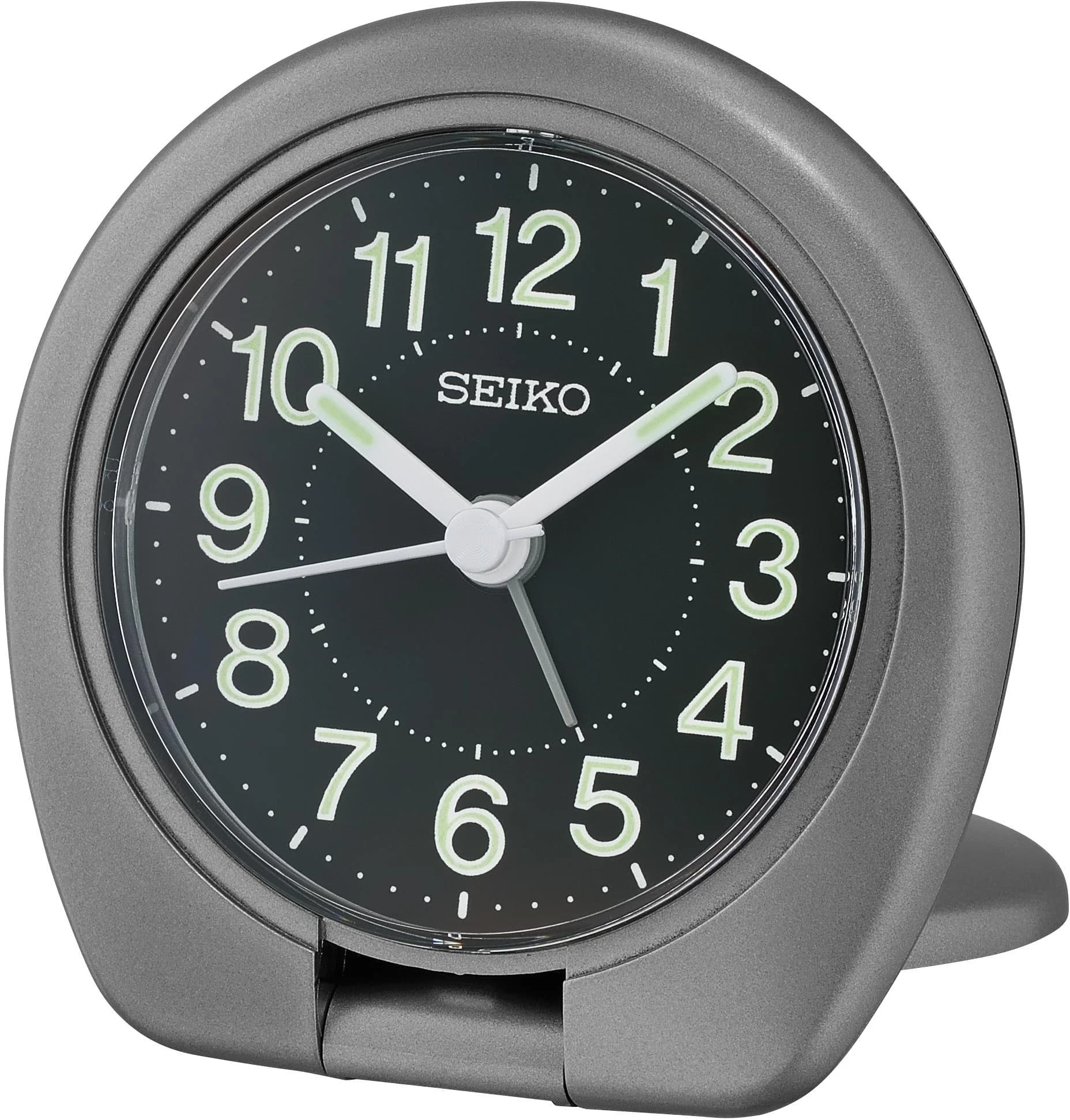 SEIKO Reisewecker QHT018T Analog Grau mit Beleuchtung