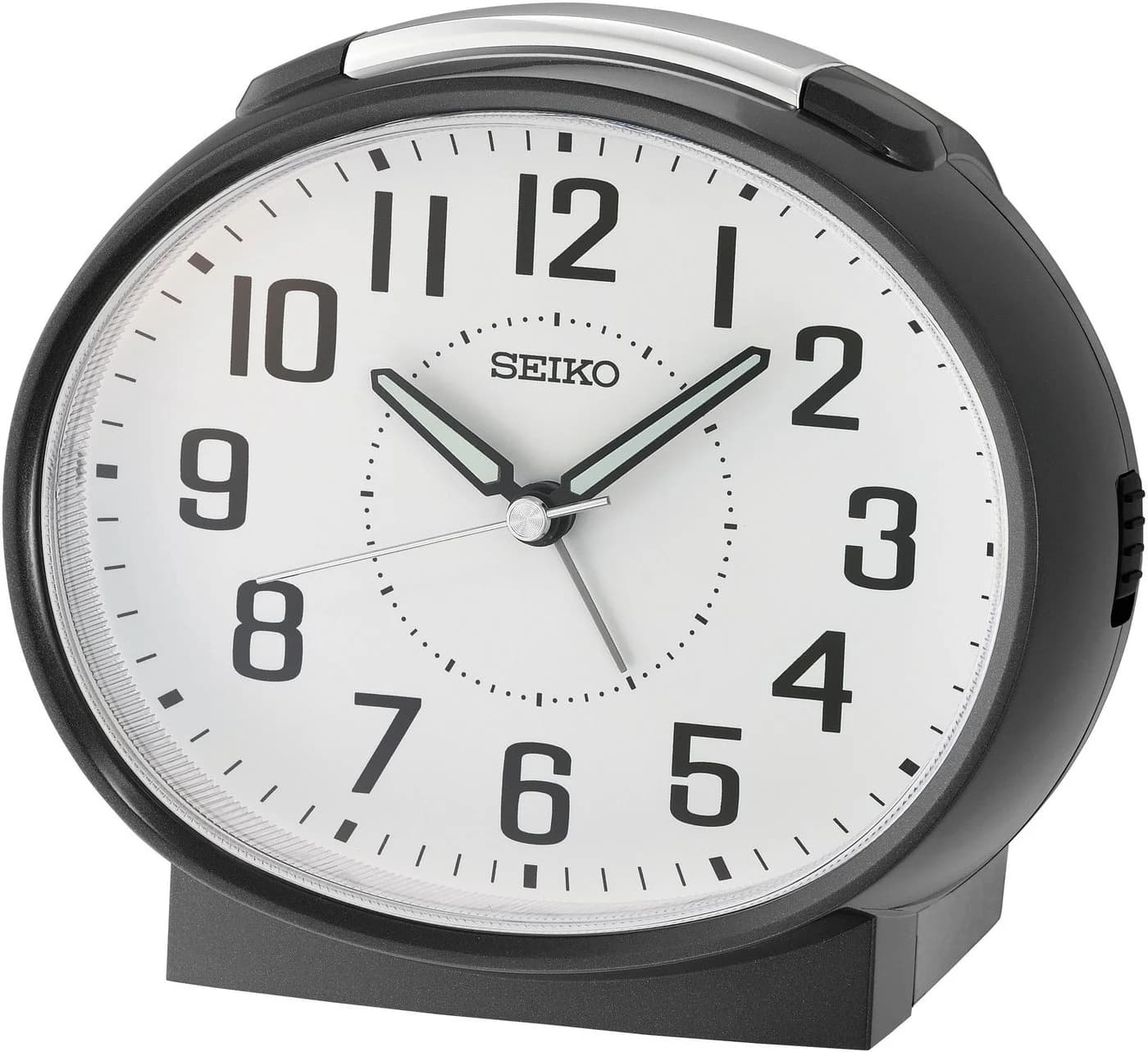 Seiko Quarzwecker QHK059K Schwarz mit Beleuchtung und Schlummerfunktion