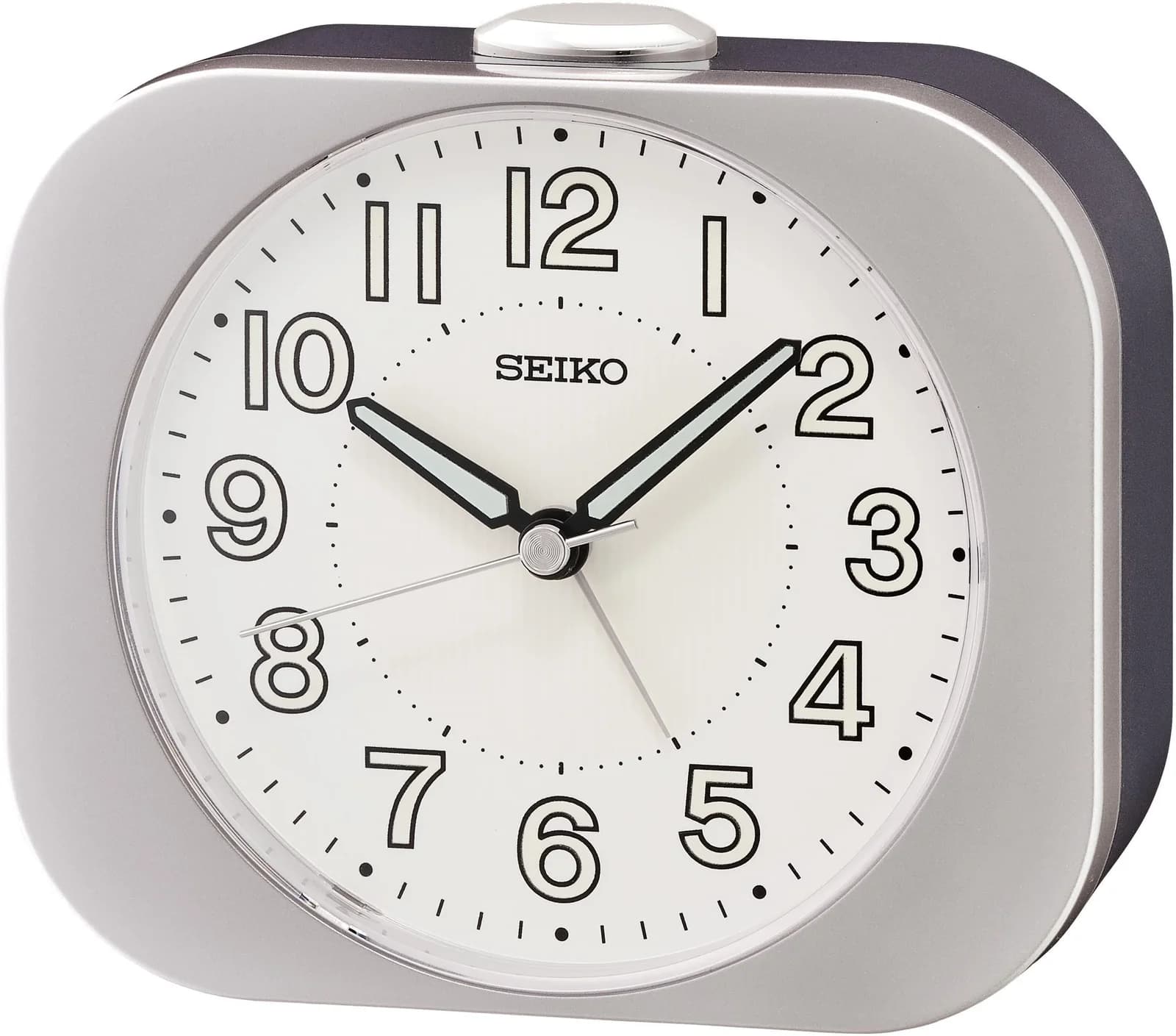 SEIKO Quarzwecker Silber Leuchtzeiger Schlummerfunktion