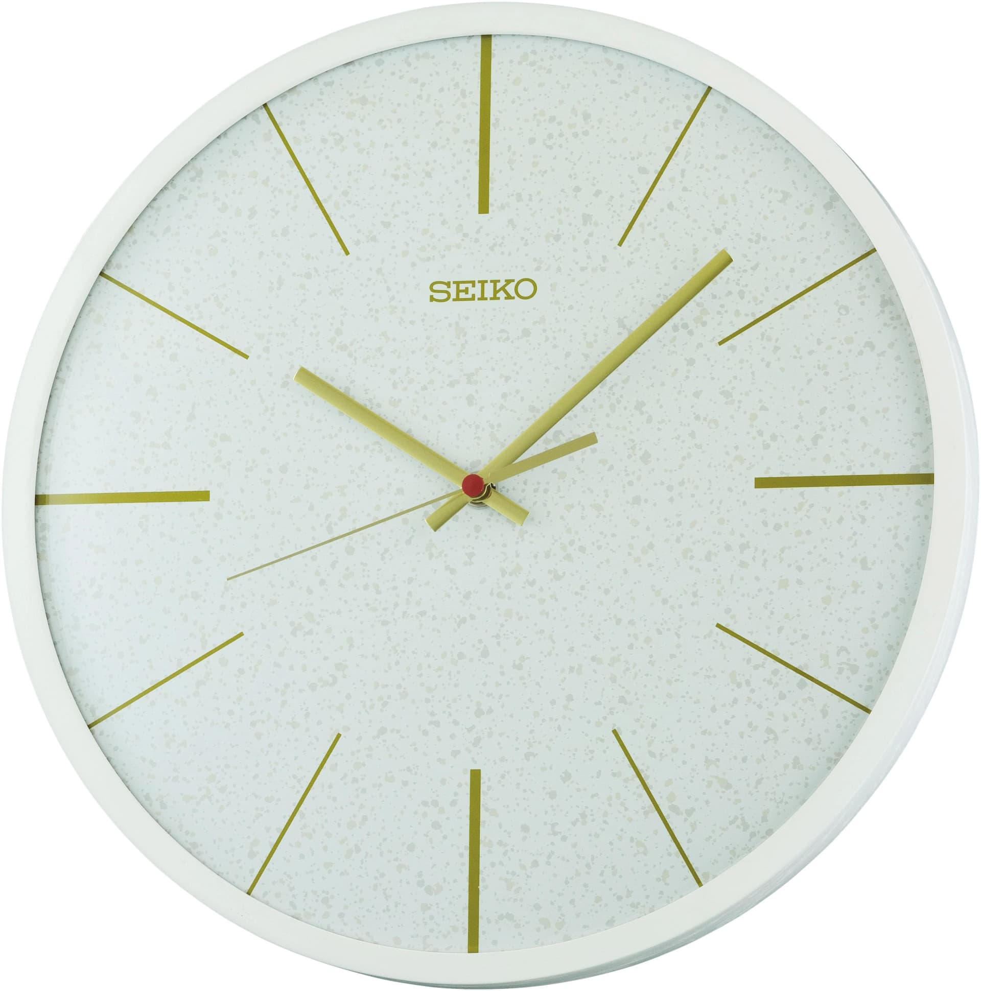 Seiko Wanduhr Weiß Quarzuhr Durchlaufende Sekunde