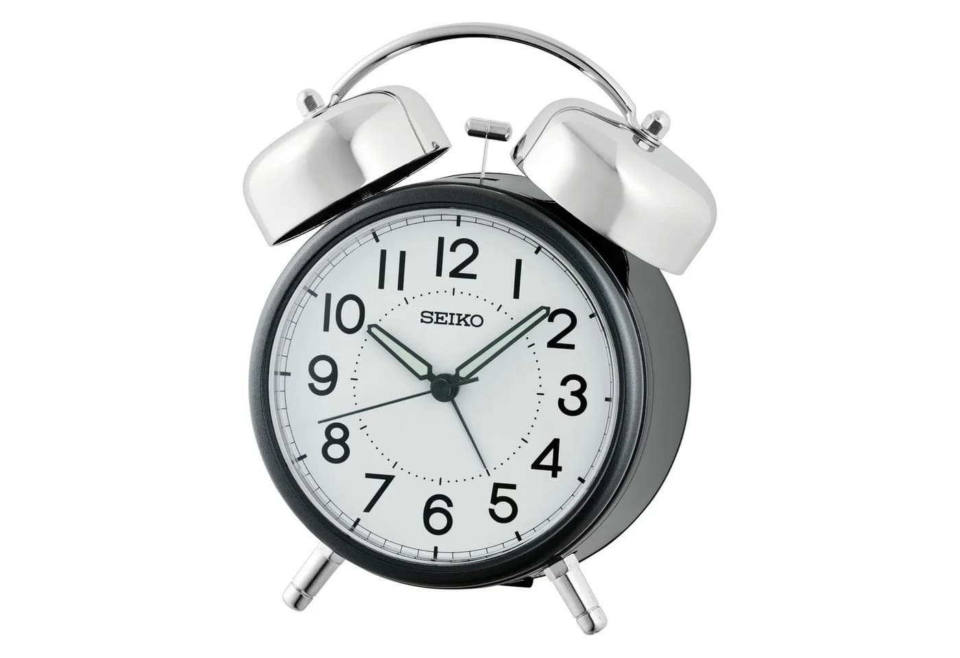 Seiko Quarzwecker Glockenwecker Schlafzimmer Durchlaufende Sekunde Beleuchtung