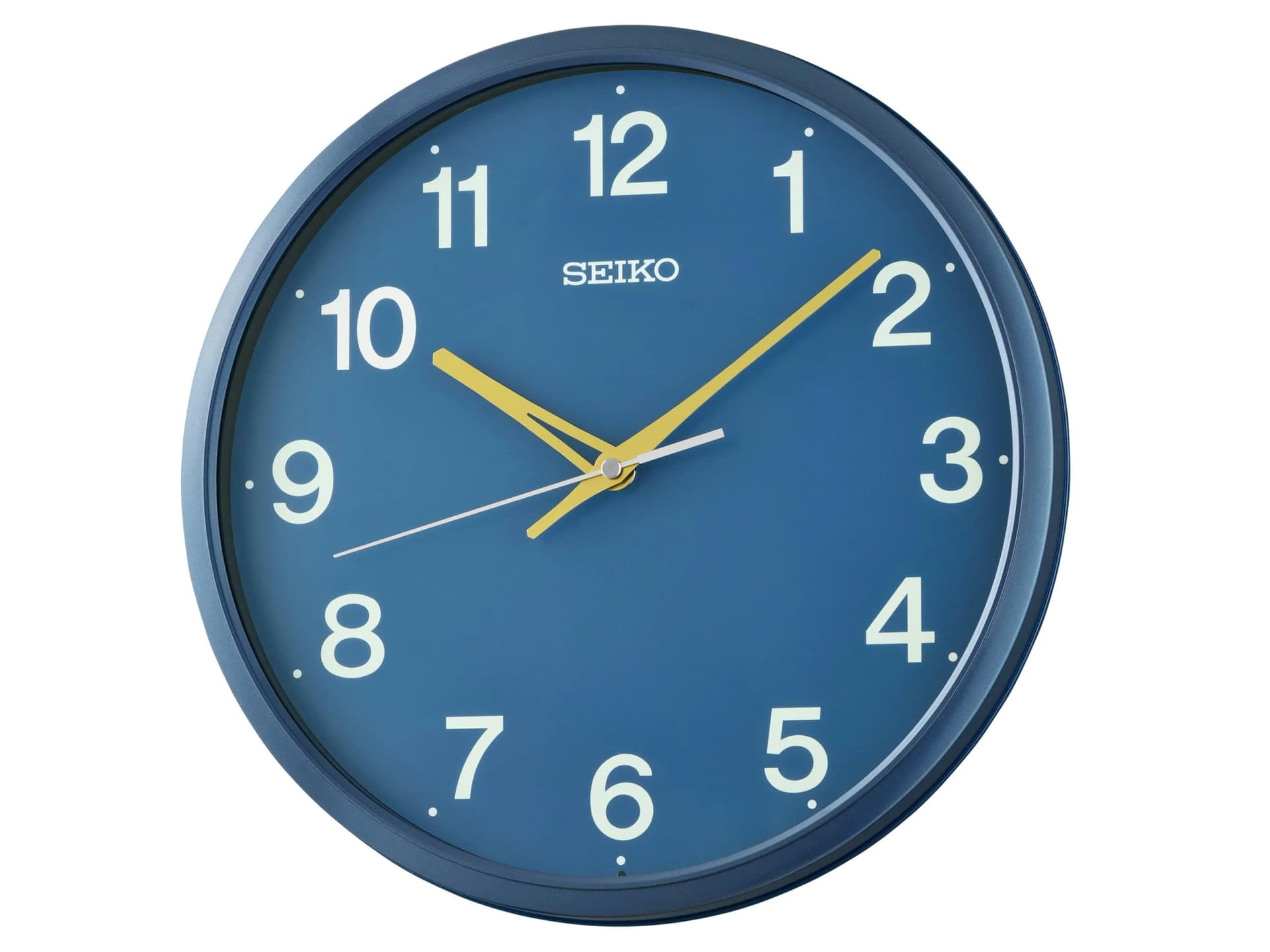 SEIKO Wanduhr Blau Quarzuhr Analog 30,5cm Durchmesser