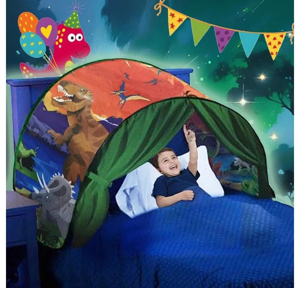 LA CUTE Dinosaurierzelt über dem Bett für Kinder, Dino-Design - Bild 3