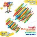 LA CUTE Konstruktionsspielzeug Stecksystem – 480 Steckbausteine für Kinder Spielbausteine Bild 3