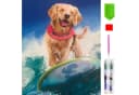 LA CUTE 5D Diamond Painting Surfing Dog 15x20cm Bild 2