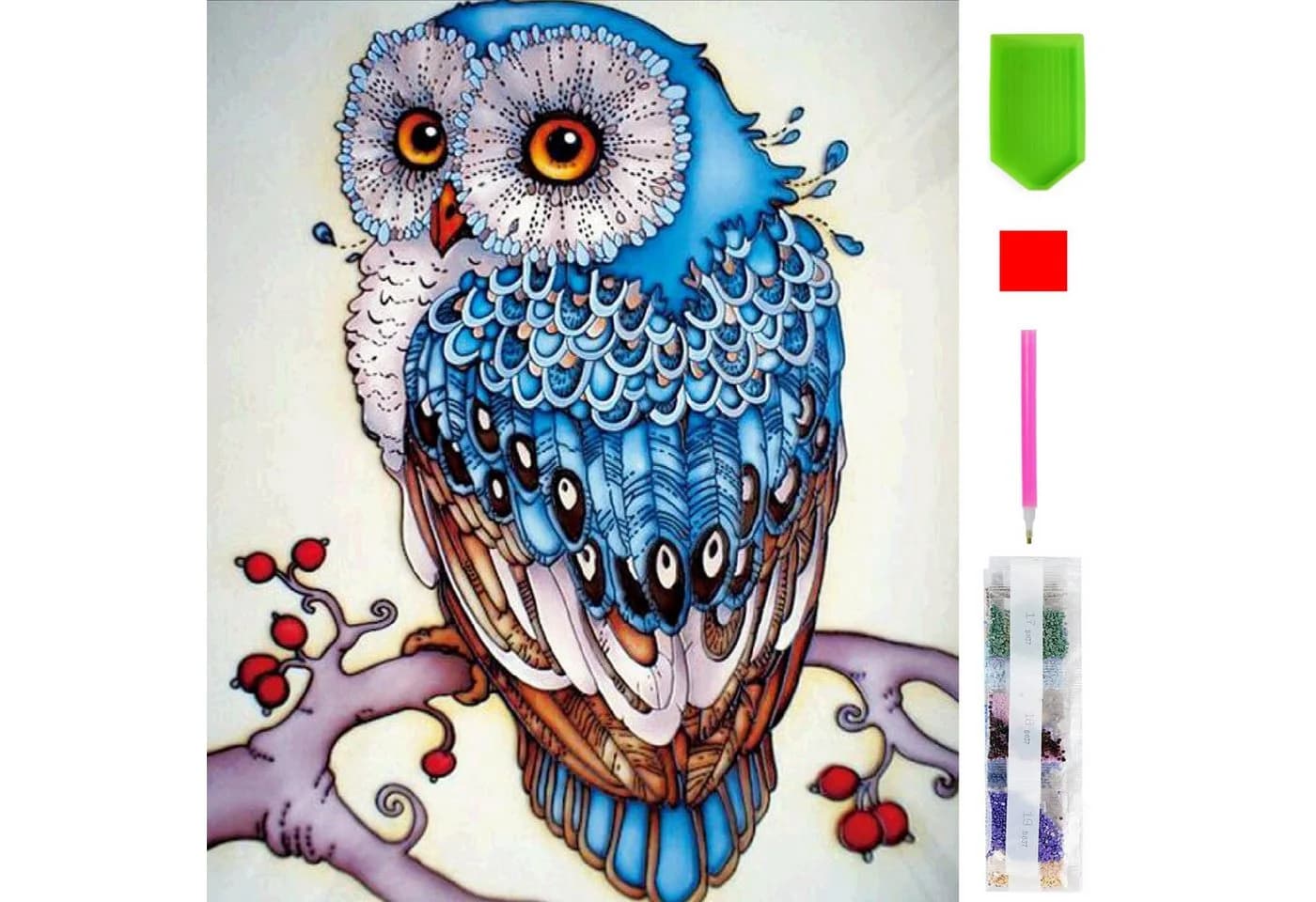 LA CUTE 5D Diamond Painting Funkelnde Eule Komplettset - Bild 2