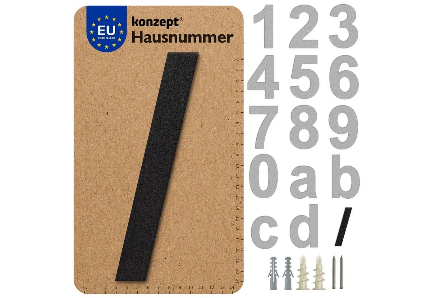 KONZEPT Hausnummer Schwarz/Graphit Stahl witterungsbeständig - Bild 2