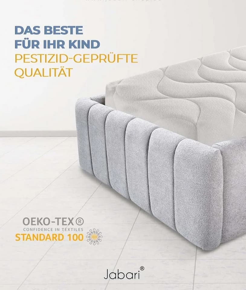 Jabari Kindermatratze SUSU 60x120 cm Blau Atmungsaktiv - Bild 5