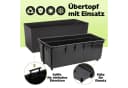 KONZEPT Balkonkasten Rattan-Optik Schwarz Kunststoff Bild 3