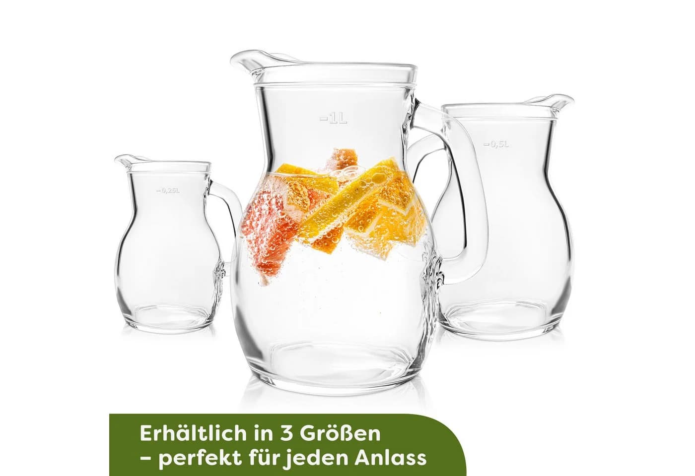 KONZEPT Glaskrug Transparent Ergonomischer Griff Wasserkaraffe - Bild 5