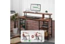 YOLEO Computertisch mit Monitorständer und Regal Braun/Schwarz Bild 4