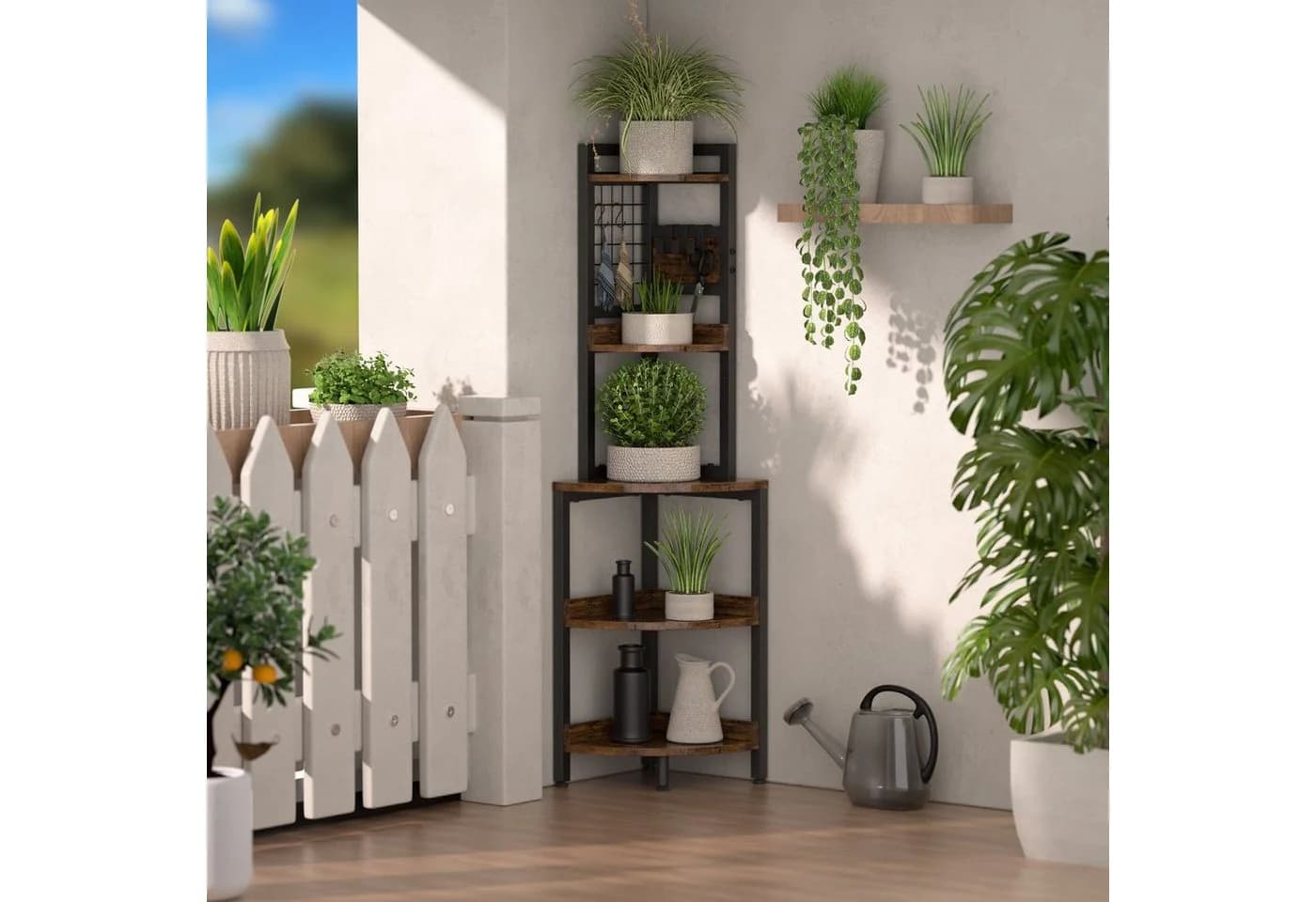 Dripex Eckregal Bücherregal 5 Ebenen Metallrahmen - Bild 5