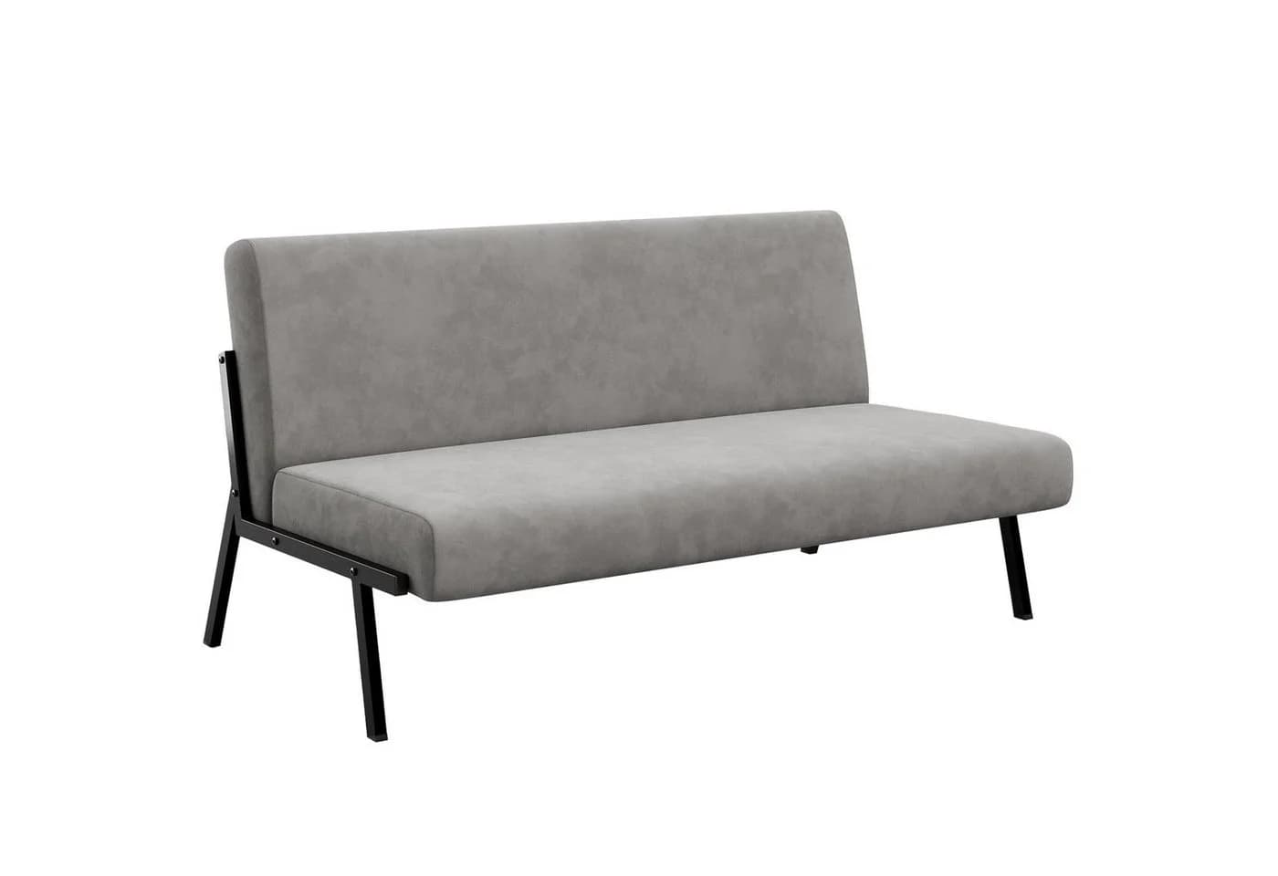 YOLEO 2-Sitzer Sofa Modern Grau Stoff Metallrahmen - Bild 2
