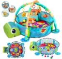 Krabbeldecke 3 in 1 Schildkröte Erlebnisdecke Spielbogen mit 30 Bällen, Dripex Bild 2