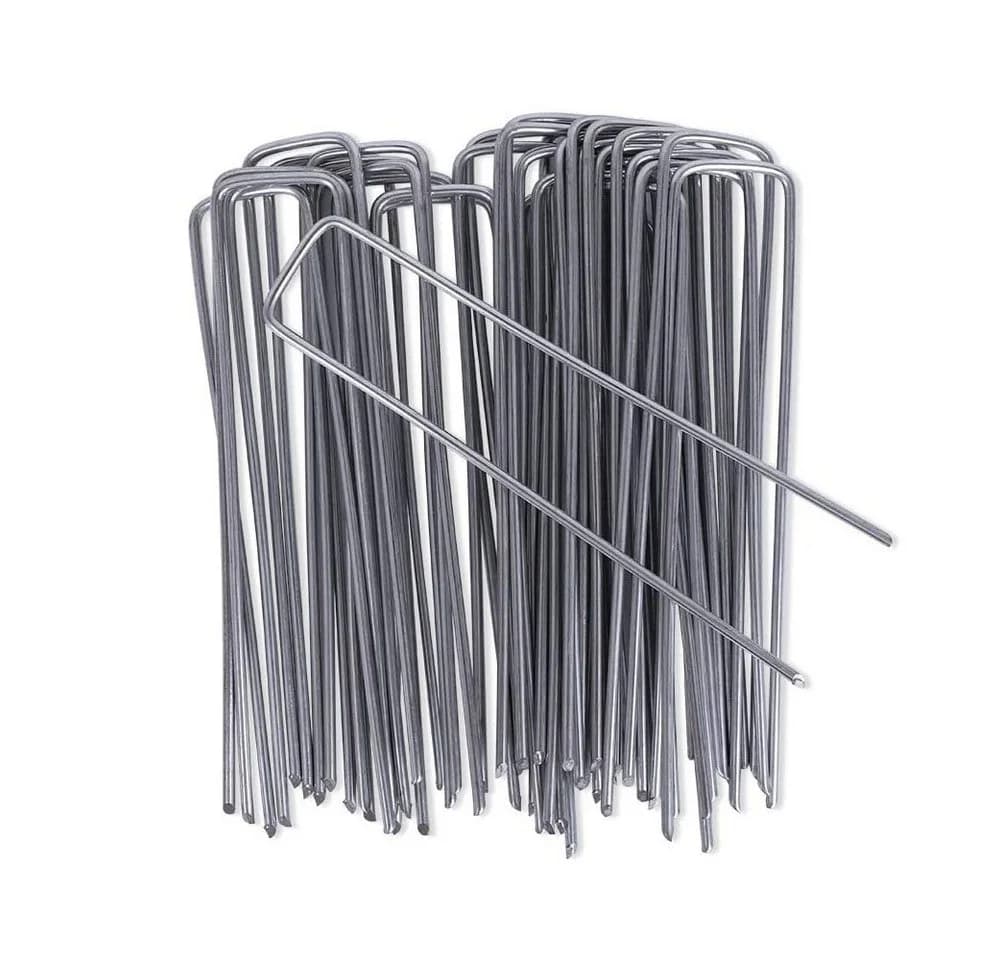 OUNUO Erdanker Set 50 Stk. Verzinkt 150mm für Unkrautvlies & Zeltheringe - Bild 2