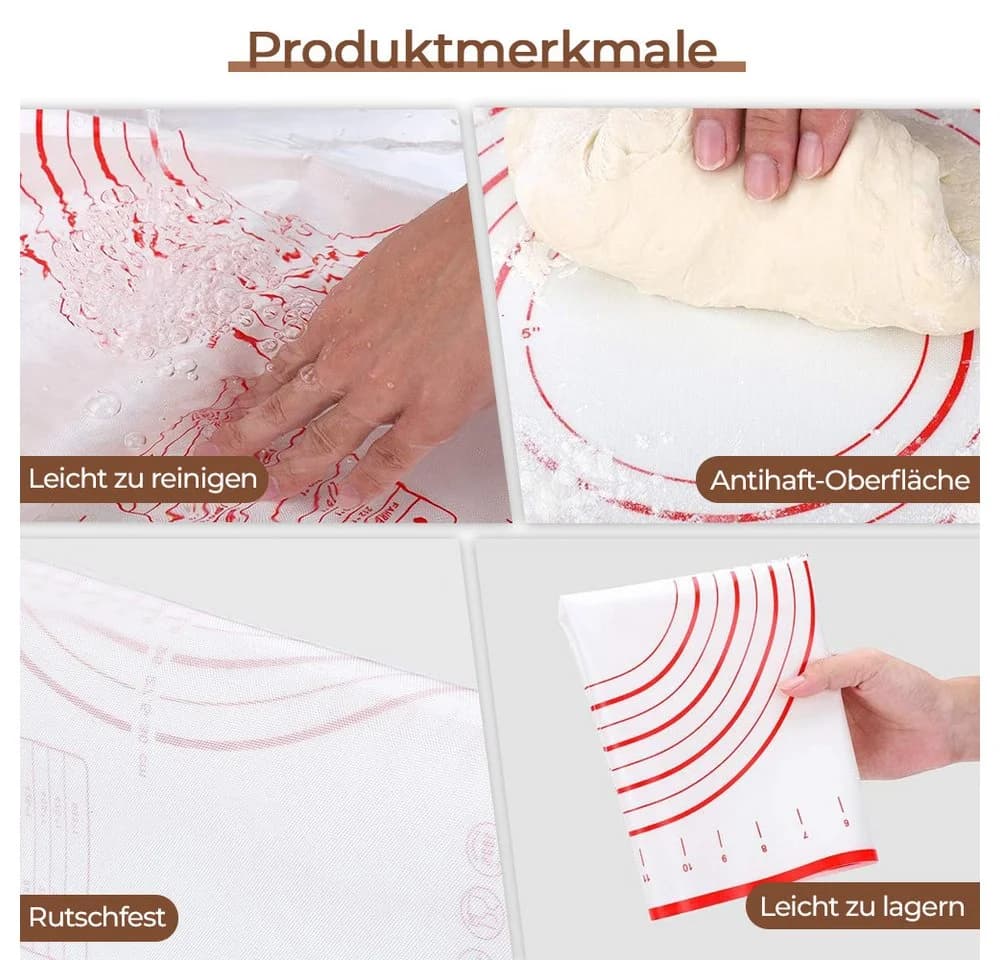 YMQHBS Silikon Backmatte 70x50 cm Anti-Rutsch - Bild 3